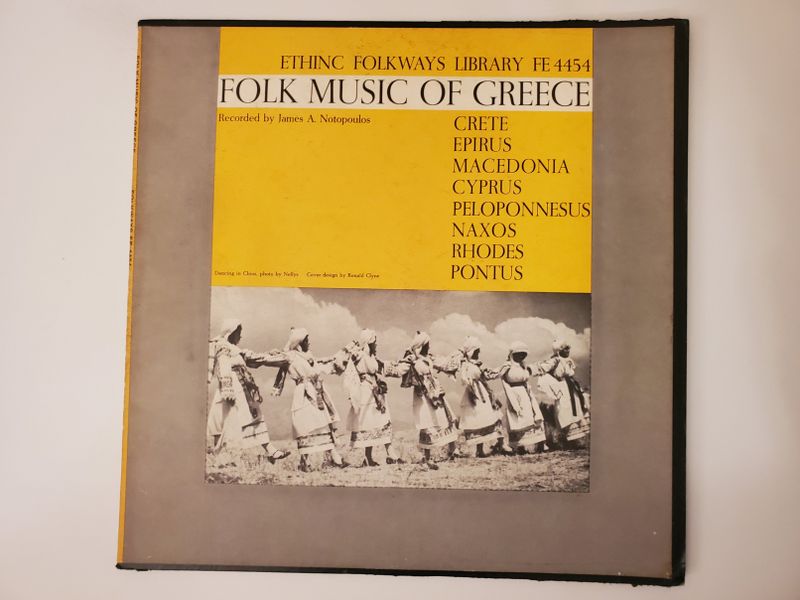 James A. Notopoulos (Recorder) Folk Music of Greece vinyl record